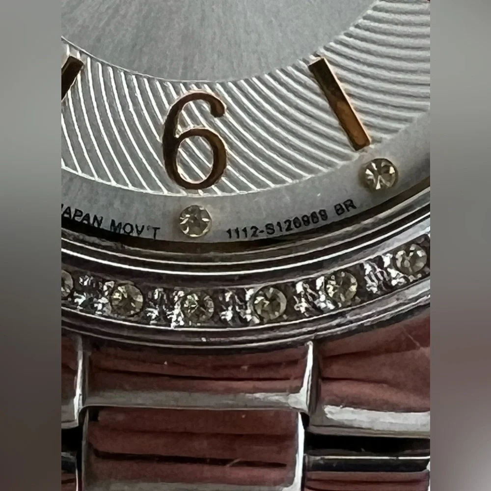 Citizen Watch Swarovski Crystals Stainless Two-Tone Bracelet Date New Crystal